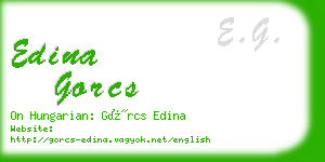 edina gorcs business card